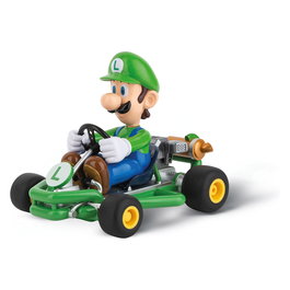 Carrera 370200984P Mario Kart Luigi Pipe Kart RC - Coche de control remoto 2,4GHz para niños de 6+ años, Verde, 210mm, 9 km/h, batería LiFePo4 320 mAh