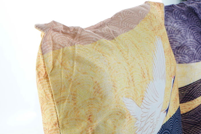 DKD Home Decor Cojin Oriental Amarillo Blanco 45 x 10 x 45 cm (4 Unidades)