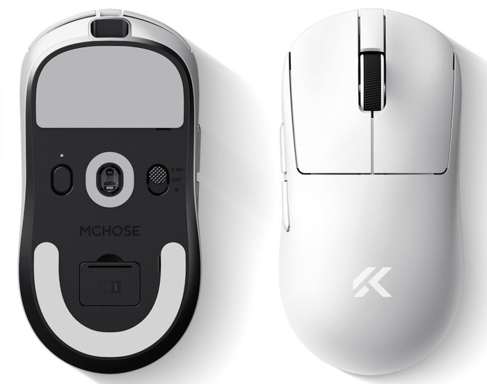 Mchose HW-A7V2-10 Ratón Gaming Blanco
