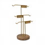 Aberto Design 241355 Organizador de Joyero de Metal y Madera Color Dorado 39x25 cm