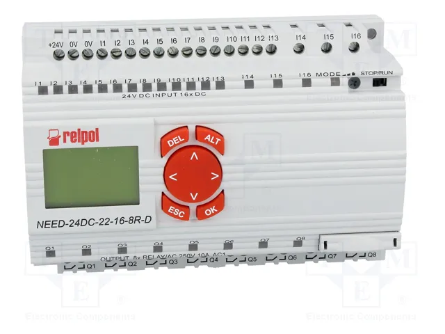 RELPOL Relé programable NEED 24V DC, 16 entradas y 8 salidas