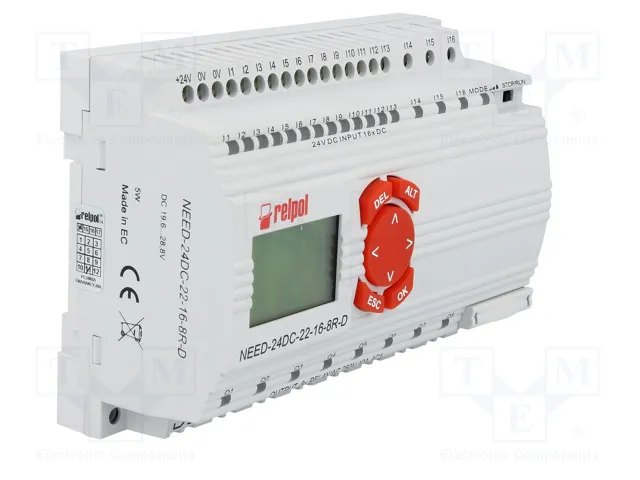 RELPOL Relé programable NEED 24V DC, 16 entradas y 8 salidas
