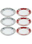 Hermia DNR0058 Juego de Platos de Servicio 6 Piezas Porcelana 27x27x2 cm