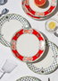 Hermia DNR0058 Juego de Platos de Servicio 6 Piezas Porcelana 27x27x2 cm