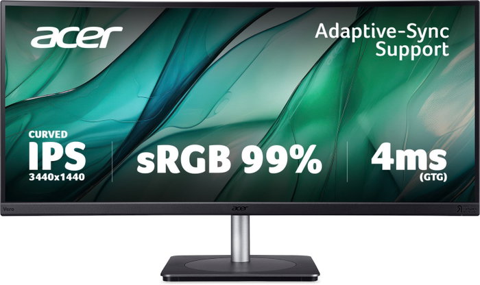 Acer CB343CUR Monitor Curvo 34 pulgadas UltraWide Quad HD IPS 21:9 AMD FreeSync Black/Silver