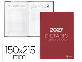 Liderpapel Dietario 2027 Bilingüe Rojo 150x215 mm