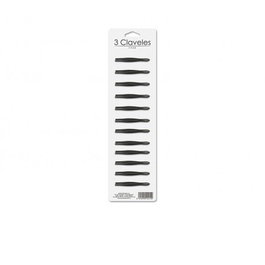 Tres Claveles Pinza Recta Negra 8 cm (Pack de 12)