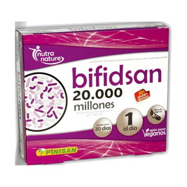 Pinisan Bifidsan 20 Cápsulas 245mg Probióticos y Prebióticos Microflora Intestinal