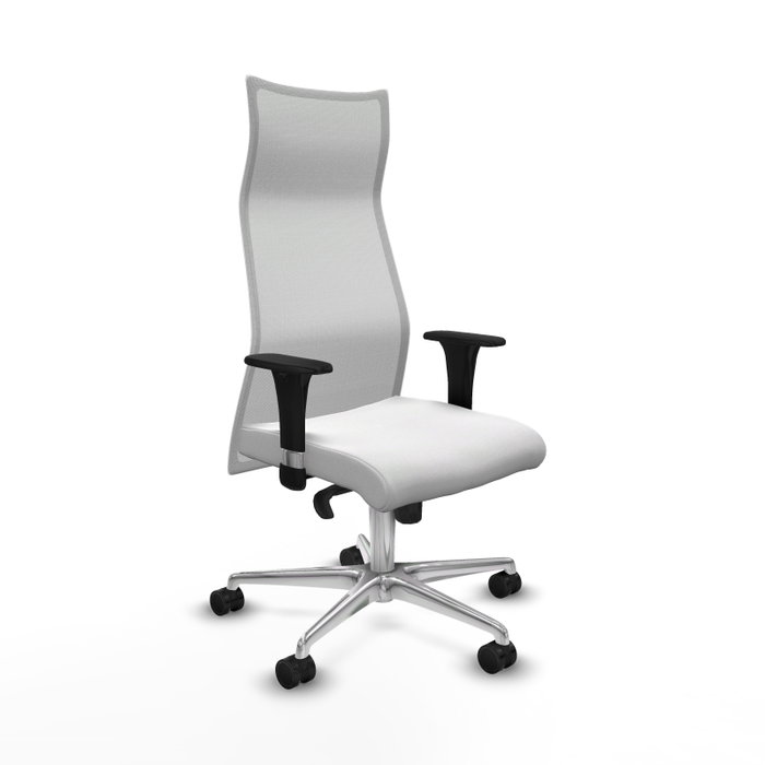 PIQUERAS Y CRESPO Sillón Albacete Blanco con Mecanismo Sincro y Base de Aluminio PIQUERAS Y CRESPO Sillón Albacete Blanco con Mecanismo Sincro y Base de Aluminio