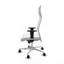 PIQUERAS Y CRESPO Sillón Albacete Blanco con Mecanismo Sincro y Base de Aluminio