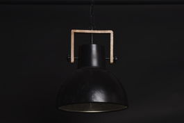 DKD Home Decor Lámpara de Techo Loft Negro Marron Metal Mango 40 x 49 x 40 cm