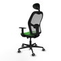PIQUERAS Y CRESPO Silla de oficina Jorquera con mecanismo Sincro/Traslack, Verde y Gris