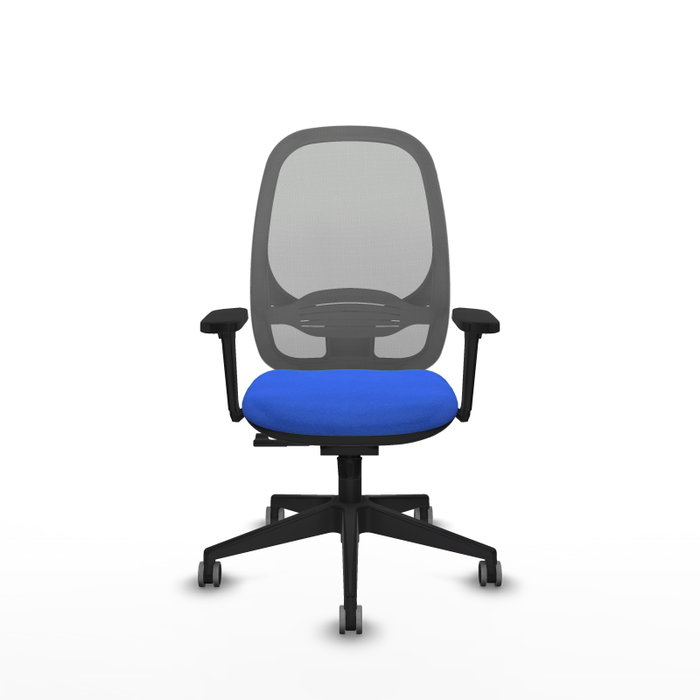 PIQUERAS Y CRESPO Silla de oficina Cilanco con mecanismo Sincro, Azul y Gris