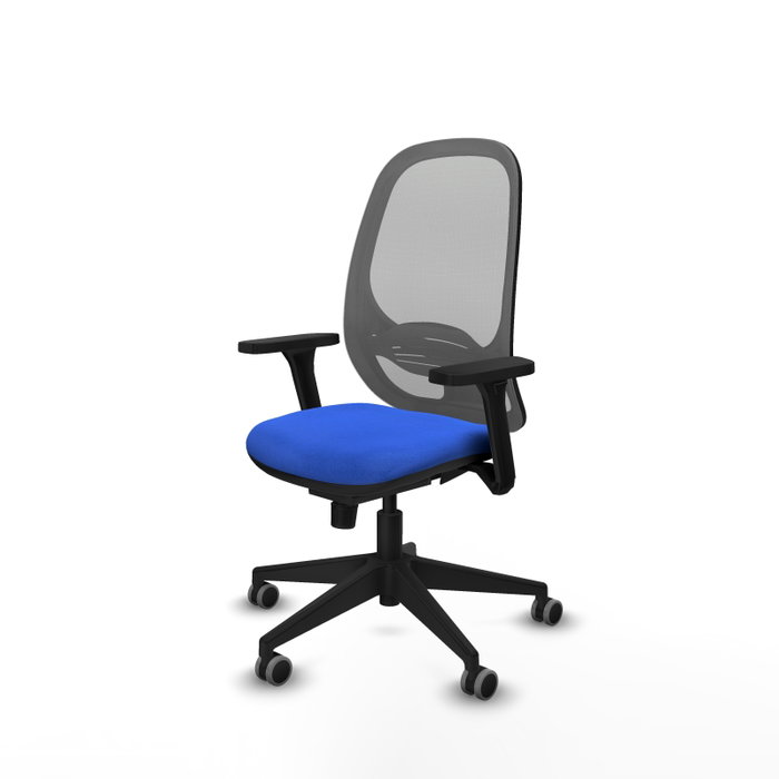 PIQUERAS Y CRESPO Silla de oficina Cilanco con mecanismo Sincro, Azul y Gris