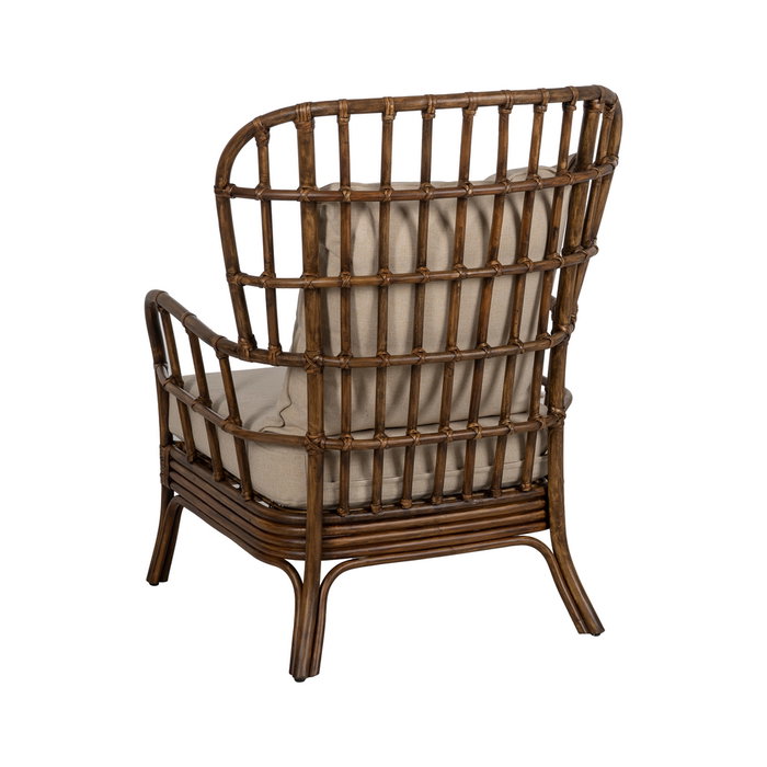 Sillón Marrón Ratán Decoración 82 X 78 X 108 cm