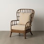 Sillón Marrón Ratán Decoración 82 X 78 X 108 cm