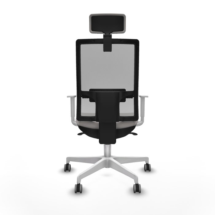 PIQUERAS Y CRESPO Silla de oficina Horna con mecanismo Sincro, Blanco y Gris PIQUERAS Y CRESPO Silla de oficina Horna con mecanismo Sincro, Blanco y Gris