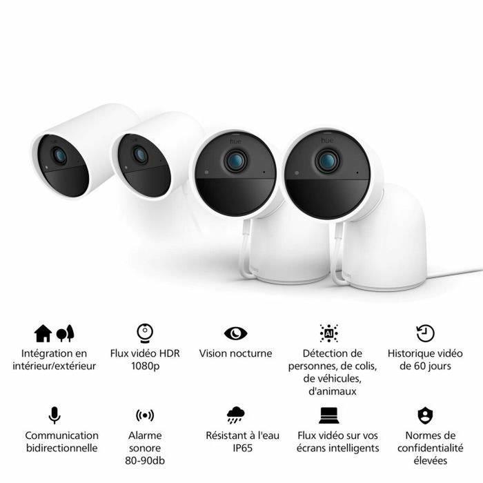 Philips Hue Cámara inalámbrica segura HD 1080P - Blanca