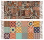 DKD Home Decor Alfombra Árabe Patchwork Algodón Poliéster Multicolor Beige 135x60x1 cm (4 Unidades)