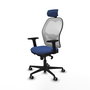 PIQUERAS Y CRESPO Silla de oficina Jorquera Azul Marino y Blanco