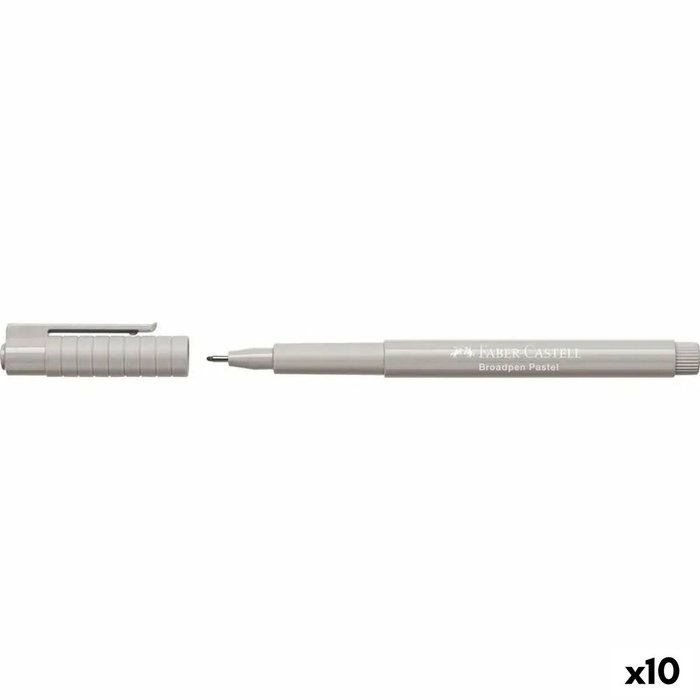 Faber Castell Rotulador Broadpen Pastel 0.8mm Gris (Set de 10)