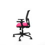 PIQUERAS Y CRESPO Silla de oficina Yunquera Rosa y Negro con Mecanismo Sincro