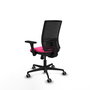 PIQUERAS Y CRESPO Silla de oficina Yunquera Rosa y Negro con Mecanismo Sincro