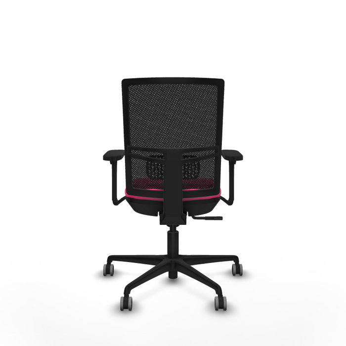 PIQUERAS Y CRESPO Silla de oficina Yunquera Rosa y Negro con Mecanismo Sincro