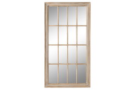 DKD Home Decor Espejo Tradicional Natural Paulownia Cristal 4 x 128 x 68 cm
