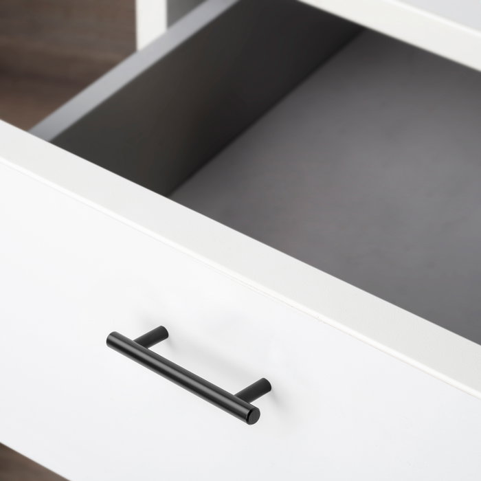 Emuca Lote de 10 tiradores para mueble Orlando, L136mm, intereje 96mm, Acero, Pintado negro Emuca Lote de 10 tiradores para mueble Orlando, L136mm, intereje 96mm, Acero, Pintado negro