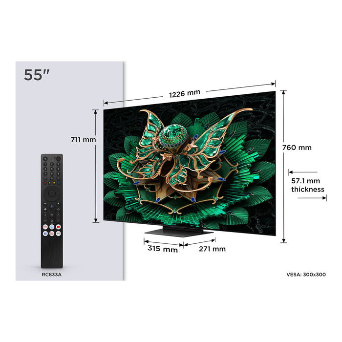 Smart TV TCL 55C7K 55" 4K Ultra HD HDR QD Mini LED