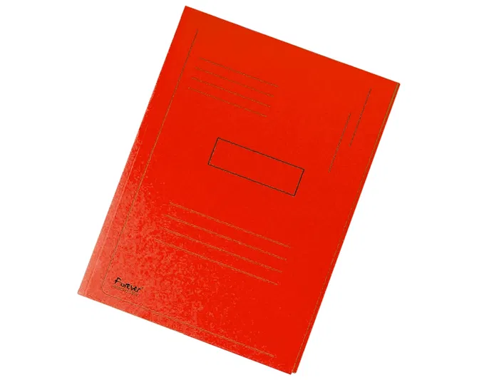 Exacompta Subcarpeta Cartulina Reciclada A4 Roja 280g/m2 con 2 Solapas