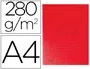 Exacompta Subcarpeta Cartulina Reciclada A4 Roja 280g/m2 con 2 Solapas