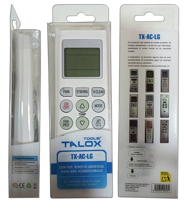 Talox Mando a Distancia Aire Acondicionado TX-AC-LG reacondicionado, Universal para LG