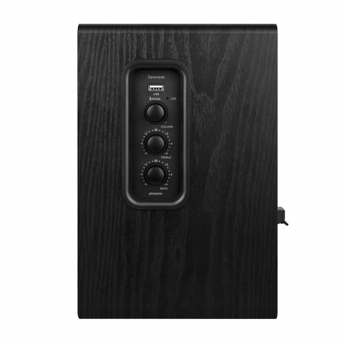 Phoenix Serenade Altavoces de Estudio para PC 60W con Bluetooth 5.0, Conexión RCA, USB y Óptica, para Música, Cine y Diálogo Phoenix Serenade Altavoces de Estudio para PC 60W con Bluetooth 5.0, Conexión RCA, USB y Óptica, para Música, Cine y Diálogo