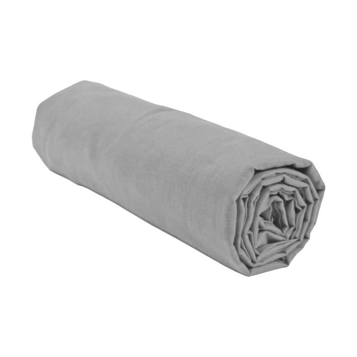 Home Linge Passion Sábana bajera ajustable 160 x 200 cm, Gris claro