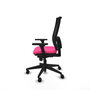 PIQUERAS Y CRESPO Silla de oficina Horna Rosa con mecanismo Sincro