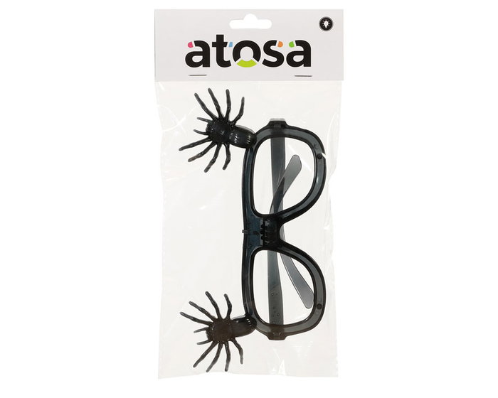 Gafas de Halloween Negras con Decoración de Arañas y Luces LED para Fiestas Temáticas - Accesorio Único para Disfraces de Bruja o Gótica - Novedad 2025
