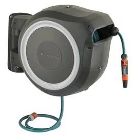 Gardena Enrollador de Manguera Automático de Pared RollUp M/L 25 m con Borde Blanco