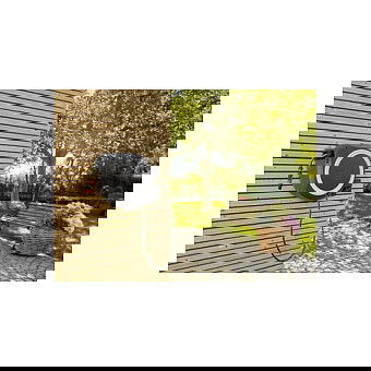 GARDENA Wand-Schlauchbox RollUp M/L 25 m, Manguera de Pared Enrollable, Color Blanco