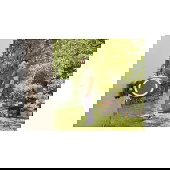 GARDENA Wand-Schlauchbox RollUp M/L 25 m, Manguera de Pared Enrollable, Color Blanco