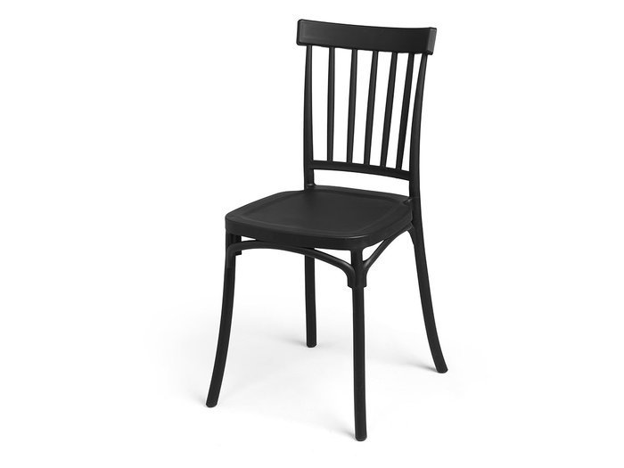 GIFTDECOR Silla Barras Negra 42 x 81.5 x 45 cm