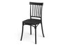 GIFTDECOR Silla Barras Negra 42 x 81.5 x 45 cm