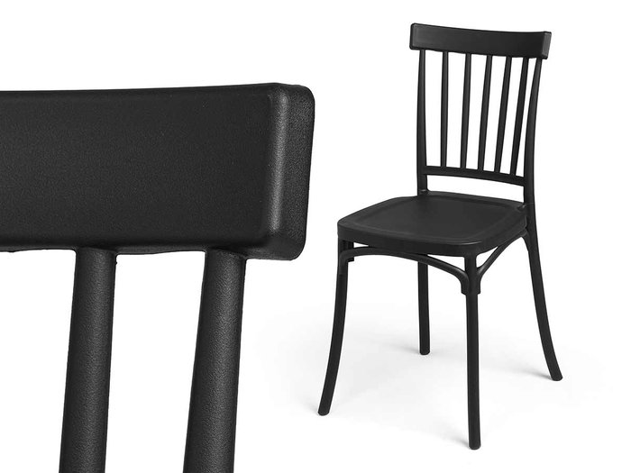 GIFTDECOR Silla Barras Negra 42 x 81.5 x 45 cm GIFTDECOR Silla Barras Negra 42 x 81.5 x 45 cm