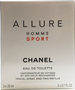 Chanel Allure Homme Sport Eau de Toilette 3 x 20 ml