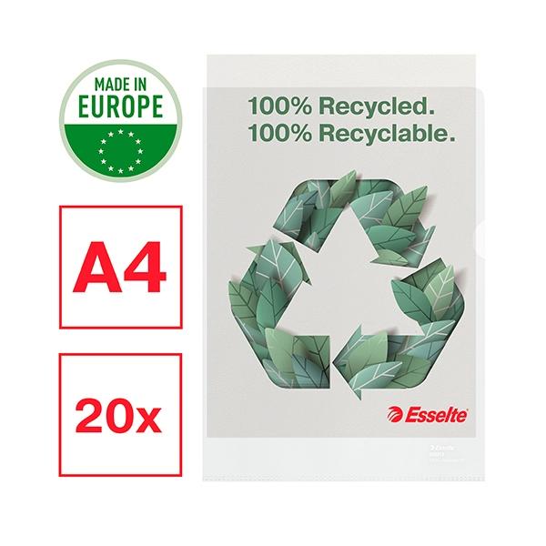 Esselte Dosier Reciclado A4 Piel de Naranja Transparente Esselte Dosier Reciclado A4 Piel de Naranja Transparente