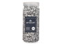 Giftdecor Bote de Piedra Metalizada 700 g Plata, Piedras 10-20 mm, 6.5x15.8x6.5 cm (Set de 12)
