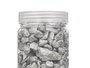Giftdecor Bote de Piedra Metalizada 700 g Plata, Piedras 10-20 mm, 6.5x15.8x6.5 cm (Set de 12)