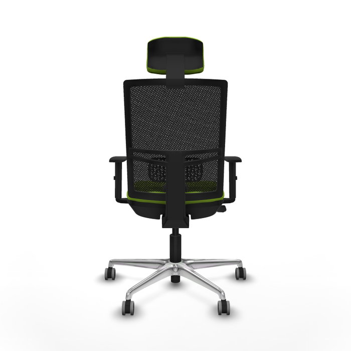 PIQUERAS Y CRESPO Silla de oficina Yunquera Pistacho y Negro con mecanismo Sincro/Traslack