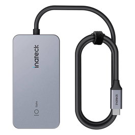 Inateck USB-C Hub 7 en 1 HB2027 con 4K HDMI 30Hz, 100W PD, 3x USB-A 3.2 Gen 2 y 1x USB-C 3.2, Lector de Tarjetas, 0.5 m, Gris